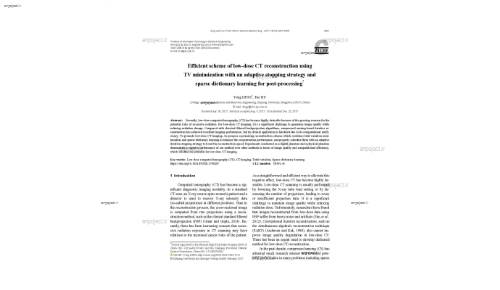 Efficient scheme of low-dose CT reconstruction using TV minimization with an adaptive stopping strategy and sparse dictionary learning for post-processing*